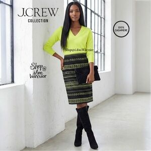 J.Crew Collection neon yellow citrus Italian cashmere sweater *shop@iamwarrior